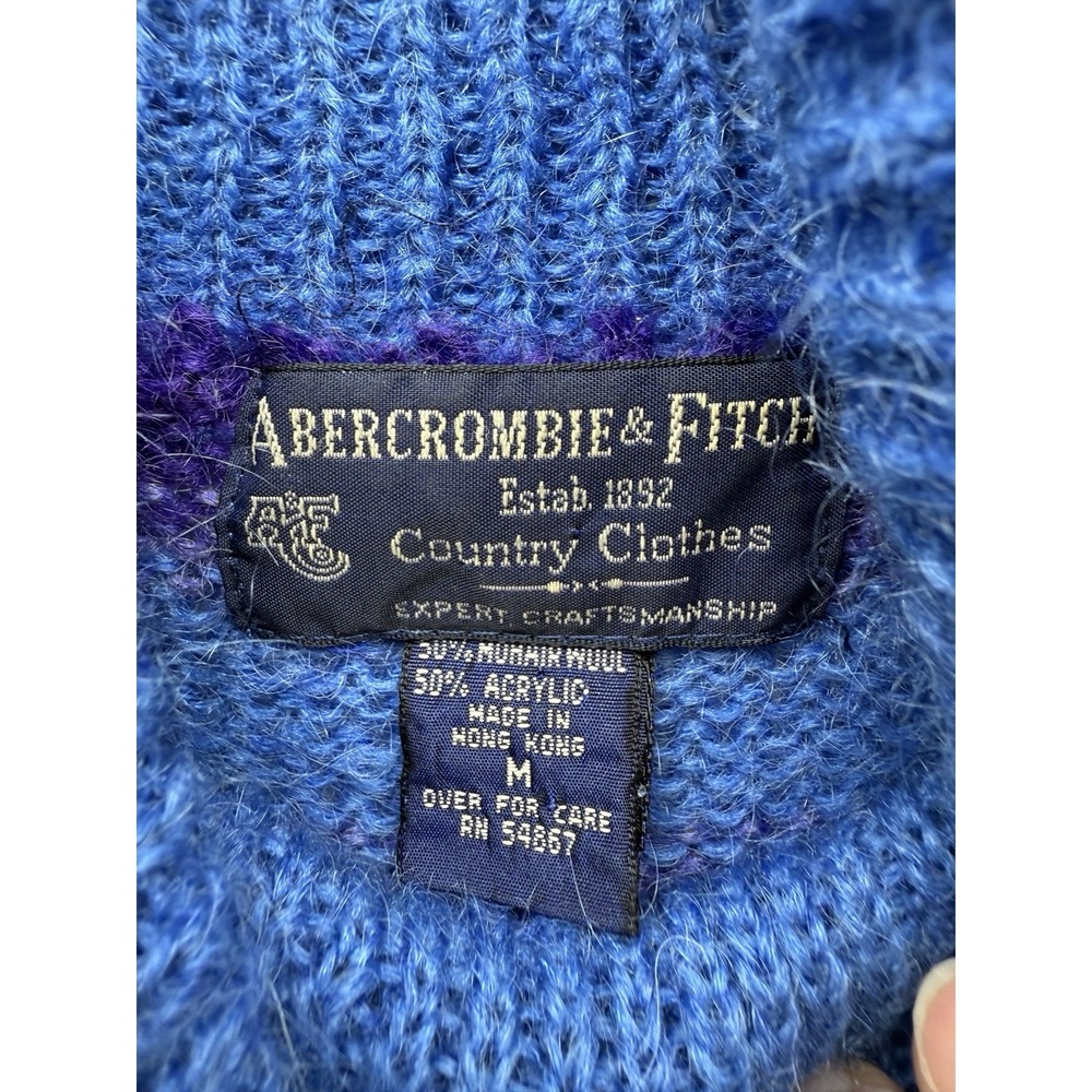 VTG Abercrombie & Fitch Women's Long  Turtle Neck Purple Sweater Size M - Picture 6 of 6